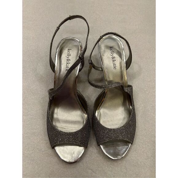 Kelly and Katie silver heels size 10M Mandy - Picture 6 of 7